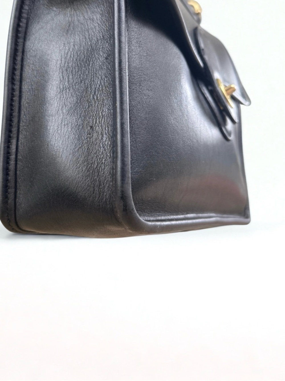 Vintage COACH Willis Bag 9927 Black Glovetanned Leather Crossbody + Dust Bag - Picture 12 of 12